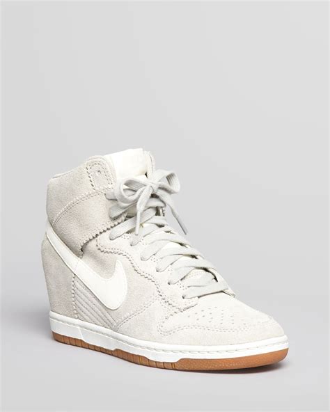 nike beige wedge sneakers